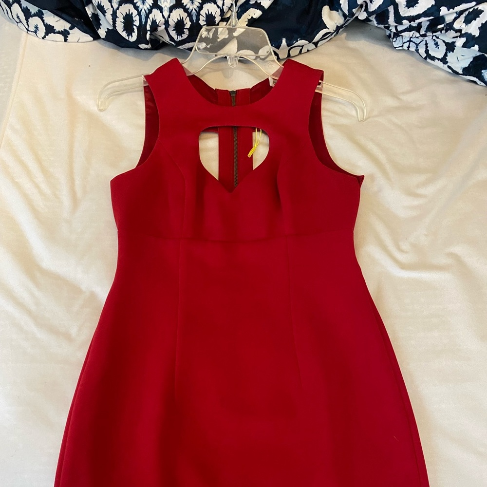 BCBGeneration Cut Out Dress in Rouge